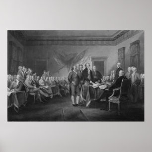 Poster Signature de la Déclaration d'indépendance