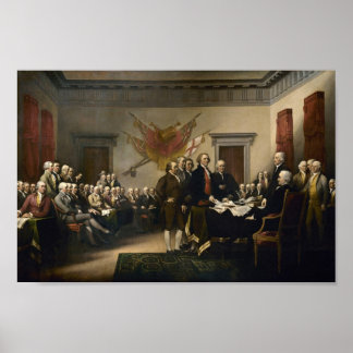 Poster Signature de la Déclaration d'Indépendance Trumbul