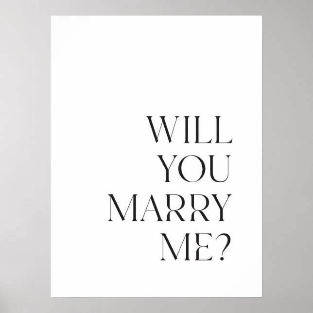 Poster Signature de proposition de mariage Téléchargeable (Devant)