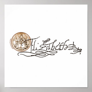 Poster Signature d'Elizabeth I (version 2)