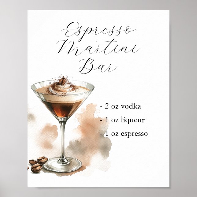 Poster Signature Drinks Signs | Espresso Martini (Devant)