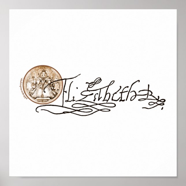 Poster Signature Elizabeth I (Version 2) (Devant)