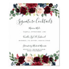 Signature en fleur radiante Cocktail Menu Signer