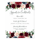 Signature en fleur radiante Cocktail Menu Signer