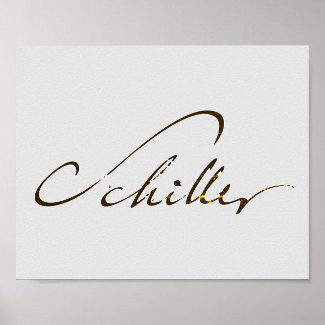Poster Signature Friedrich Schiller (Devant)