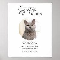 Signature Mariage de chat imprimable Panneau de la