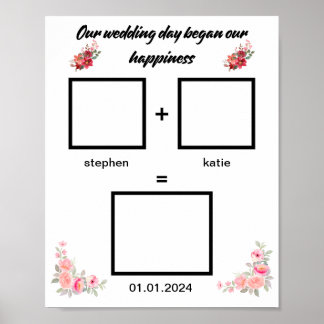 Poster Signature /Mariage d'empreintes digitales