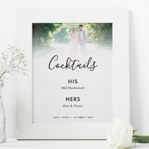 Poster Signature minimaliste Mariage simple et moderne