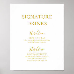 Poster Signature or simple élégant Boissons Signal