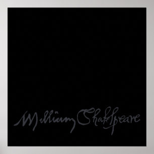 Poster Signature William Shakespeare