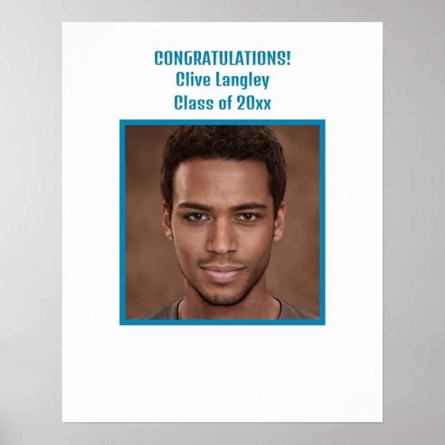 Poster Signatures de photos de fin d'études modifiables (Devant)