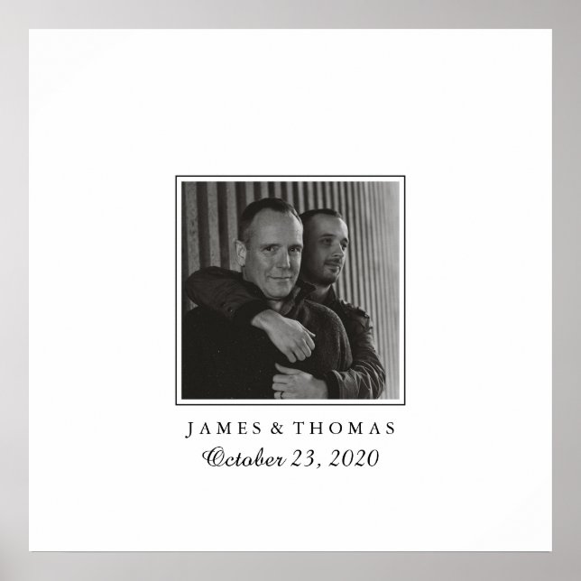 Poster Signatures élégantes du Mariage photo (Devant)