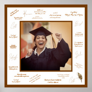 Poster Signatures rousses Souvenirs Autographe Graduation