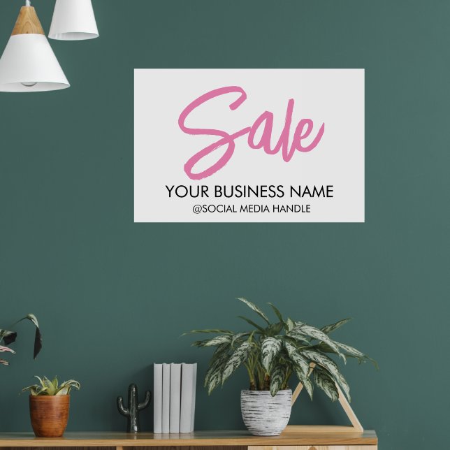Poster Signe à grande vente Nom commercial des magasins d (Salon 1)