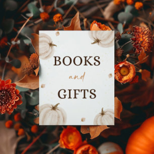 Poster Signe Baby shower Automne Livres Et Cadeaux