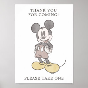 Poster Signe Baby shower de la souris Mickey Favoriser