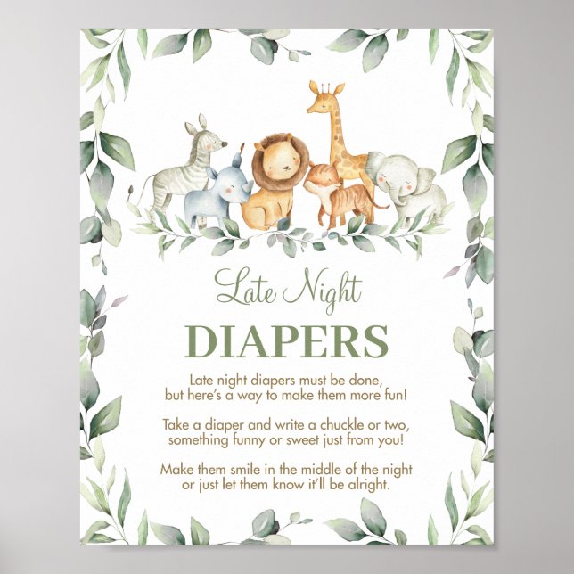 Poster SIGNE Baby shower des plongeurs nocturnes de la Ju (Devant)
