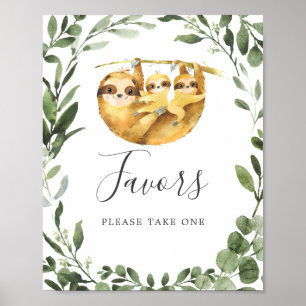 Poster SIGNE Baby shower Fentes jumelles