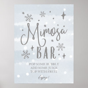 Poster SIGNE Baby shower Hiver Mimosa