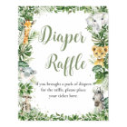 SIGNE Baby shower Jungle Vert Déchets Raffle