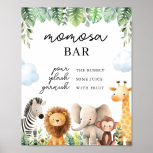 Poster SIGNE Baby shower Safari Momosa Bar