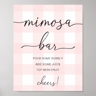 Poster SIGNE BARRE En vichy Mimosa rose