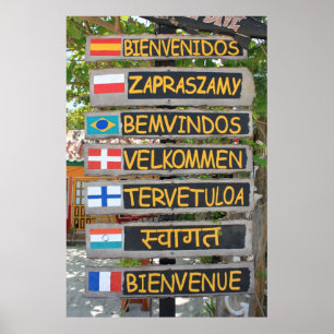 Poster Signe bienvenu