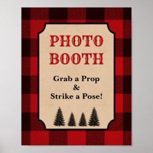 Poster Signe Booth Photo Lumberjack Gratter une Prop