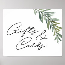 Signe cadeau 10" x 8" Aquarelle feuille