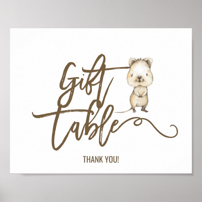 Poster SIGNE-cadeau Neutre Quokka (Devant)