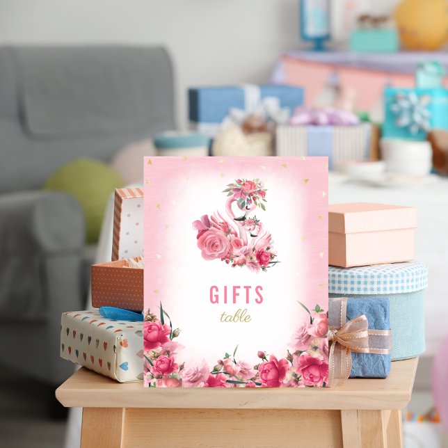 Poster SIGNE Cadeaux Baby shower rose Flamant rose Baller (Créateur téléchargé)