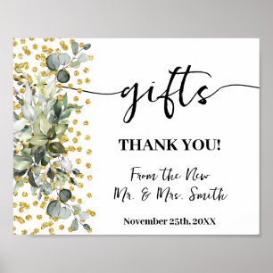 Poster SIGNE Cadeaux Mariage Fête des mariées Eucalyptus 