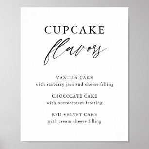 Poster SIGNE Calligraphie rustique Mariage Cupcake Flaver