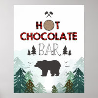 SIGNE CHOCOLE CHAUD À CHOCOLE CHAUD DE LA forêt DE