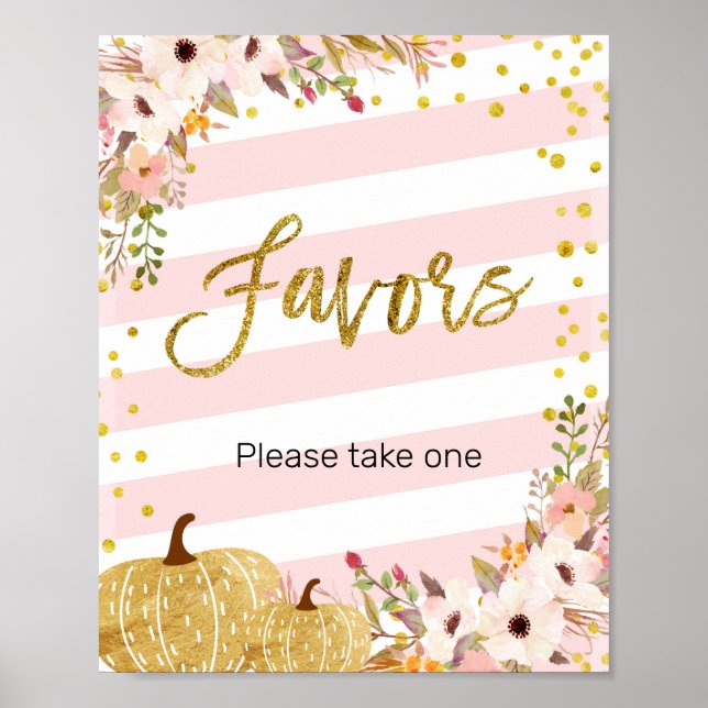 Poster SIGNE citrouille Aquarelle Favoriser (Devant)