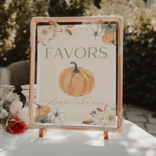 Poster SIGNE citrouille Baby shower Faveurs