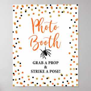 Poster Signe Confetti de la Soirée Photo Halloween