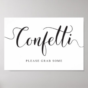 Poster Signe Confetti pour Mariage. S'il vous plaît, pren