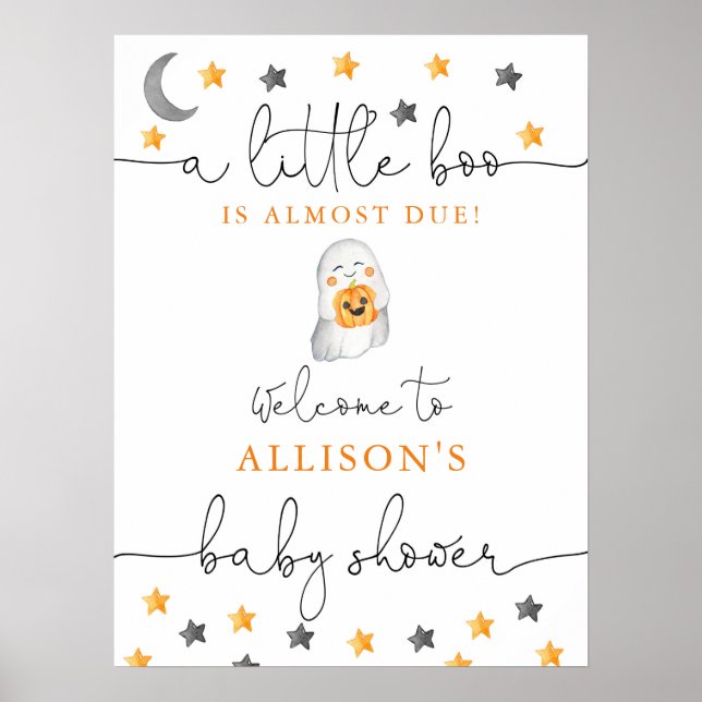 Poster Signe d'accueil Halloween neutre pour le baby show (Devant)