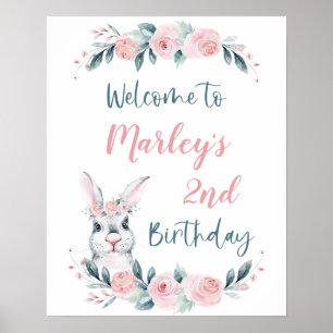 Poster Signe d'anniversaire "Some Bunny", tout âge accept