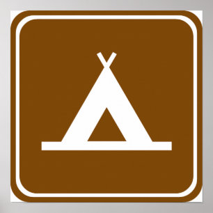 Poster SIGNE D'AUTOROUTE DU Camping