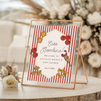 Signe de Baby Shower Ciao Bambino Pâtes Italiennes