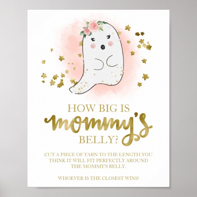 Poster Signe de Baby shower du ventre de maman (Devant)