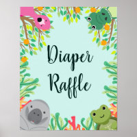 SIGNE DE Baby shower FANILIEN DES ANIMAUX
