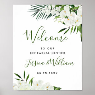 Poster Signe de bienvenue au dîner de répétition d'orchid