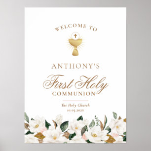 Poster Signe de bienvenue de la première communion sainte