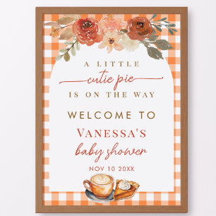 Poster Signe de bienvenue pour Baby Shower d'automne au t