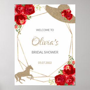 Poster Signe de bienvenue pour la douche de mariée de Der