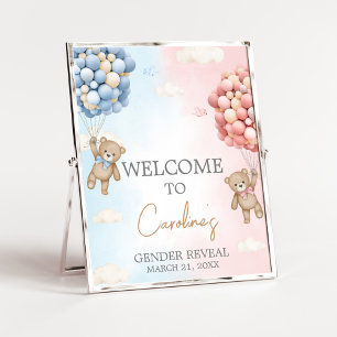 Poster Signe de bienvenue pour la révélation du sexe de B
