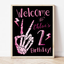 Signe de bienvenue pour le deuxième anniversaire,